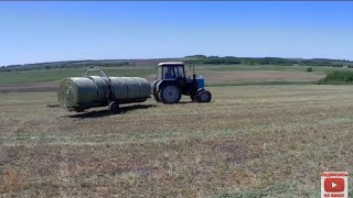 Самодельный перевозчик круглых тюков обзор