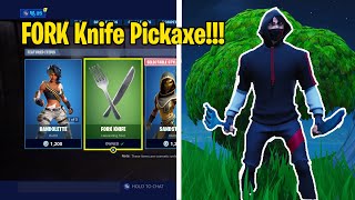 *NEW* FORK KNIFE PICKAXE Sound Test and Gameplay in Fortnite!