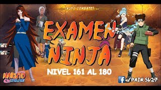 Examen Ninja 161 al 180 Main Agua (Colmillo Añil) l Naruto Online