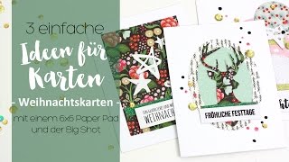 Drei einfache Ideen für Weihnachtskarten | Klartext-Stempel Jubiläum | danipeuss.de