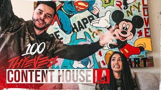 100 THIEVES CONTENT HOUSE LA TOUR w/ Valkyrae & Nadeshot