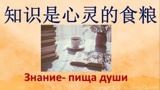Поговорки в китайском. 知识是心灵的食粮 . Знание - пища души.