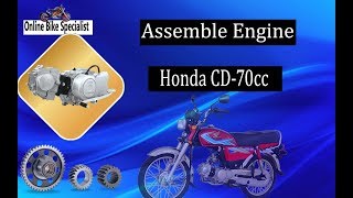 Honda CD 70 new model engine assembled video with full details