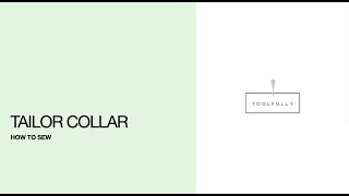 Tailor collar, the sewing.