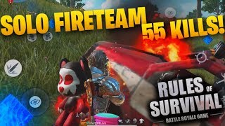 55 Kill Solo Fireteam Montage! (ROS Mobile 1v5 Montage) Rules Of Survival #5