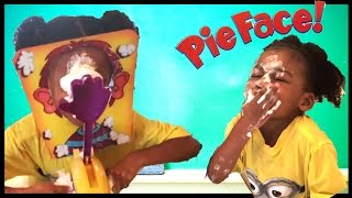 PIE FACE game and GIANT EGG SURPRISE TOYS! Family Fun Game with Naiah Elli