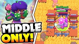 IS THIS EVEN FAIR?! ROSA MIDDLE ONLY CHALLENGE IN BRAWL STARS! HIGH LEVEL SHOWDOWN GAMEPLAY!