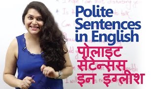 Polite sentences in English - English lesson explained in Hindi