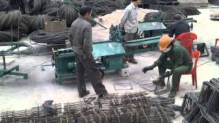 Máy bẻ đai tự động sắt xây dựng 6-8mm,bàn giao tại C.ty bê tông Bình Dương - Đông Anh - HN