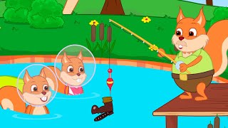 Famille d'Écureuil - Blague De Pêcheur Vidéos Animé 2021 en Français 13+