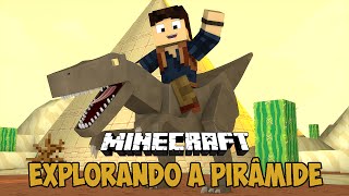 Minecraft ArkCraft - Explorando a Pirâmide dos DINOSSAUROS
