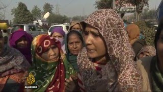 Unpaid Delhi workers strike against city government