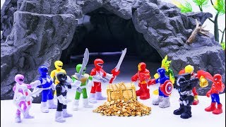 Power Rangers & Marvel Avengers Toys| Find Treasure Series Part 2 - Toys Play Time