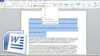 How To Change Line Spacing in Word, Edit Line Spacing in a Portion of Word Document