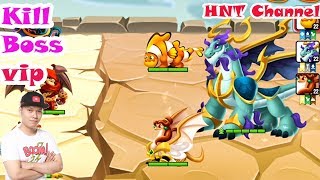 Đại Chiến Boss Vip Dragon City Heroic High Fallen 1 Sao Đầu Tiên Dragon City HNT Channel