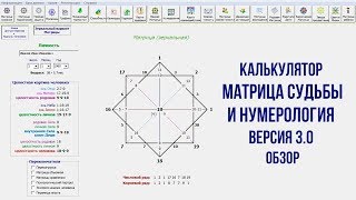 Калькулятор Матрица Судьбы, версия 3.0 обзор