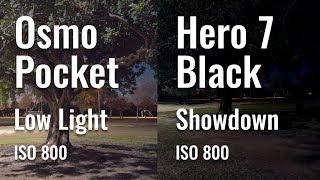 Osmo Pocket vs Hero 7 Black Low Light ISO Sensitivity Test