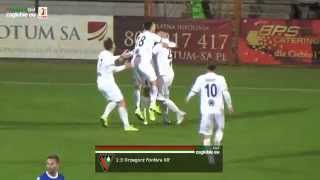 Bramki z meczu Miedź Legnica - Zagłębie Sosnowiec 1:4
