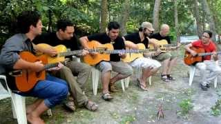 Salvatore Russo & Daniele Gregolin  - Gypsy Jazz Guitar Workshop along the river -  "Minor Swing"