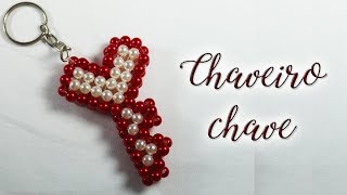 Artesanato passo a passo: chaveiro de coração de pérolas❤❤❤