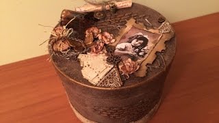 Шкатулка из коробки от чая. Diy.  DIY box from a can.