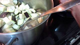 Cooking - caramelized onion and eggplant spread