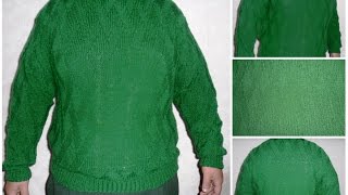 Вязание мужского свитера несложным узором