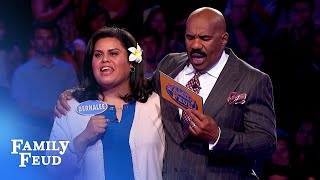 180 POINTS!!!! Watch Bernalee's AWESOME Fast Money! | Family Feud