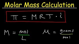 Molar Mass From Osmotic Pressure - Molarity & Van't Hoff Factor - Chemistry Problems