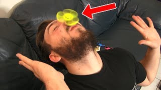 HAND SPINNER TRICK CHALLENGE !! Freestyle SUR LE NEZ !