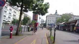 Cycling in Budapest : Szabadsag ter _ Aulich u. _ Bathory utca _ Bajcsy- Zsilinszky ut