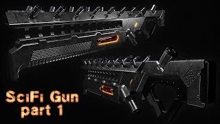 Shortutorials - Sci-Fi Gun modeling in Blender | part 1