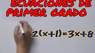 Aprende matemáticas: ecuaciones de primer grado