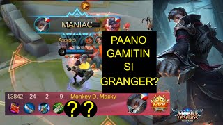 PAANO GAMITIN SI GRANGER SA RANKED GAME? MOBILE LEGENDS FUNNY GAME PLAY TUTORIAL