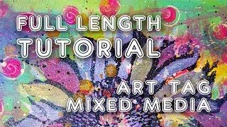 Studio Time 53 | Mixed media art tag tutorial 4 | Mimi Bondi