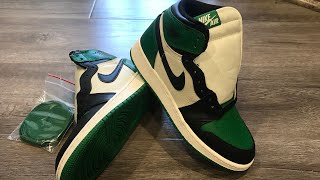 Jordan 1 Retro High Pine Green GS Unboxing And Review