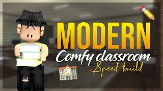 Modern Comfy Classroom || Bloxburg Speed Build