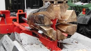 Woodworking Machines - Hydraulic Wood Splitting Machines - Modern And Dangerous Homemade Machines