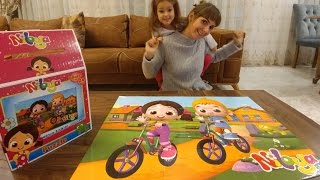 NİLOYA dev puzzle bimden aldığımız oyuncak açtık , eğlenceli çocuk videosu