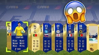 WTF 5 TOTS & RONALDO IN A PACK!!? - TOP 10 LUCKIEST TOTS PACKS OF FIFA 18