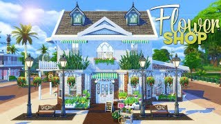 CLUTTERED FLOWER SHOP | The Sims 4 RETAIL LOT SPEED BUILD (no cc)