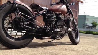 Harley-Davidson WL 1946 sound  1：20〜Enjine start