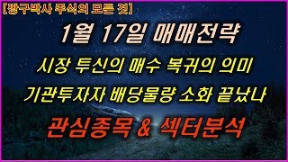 1월17일 매매전략 한진칼, SK바이오랜드,헬렉스미스,힘스,테스,엘비세미콘,케이씨텍,쏠리드,피피아이,엘컴텍,LG화학,풍산,도이치모터스,전파기지국,파워넷,화천기계,민앤지,체시스,파루