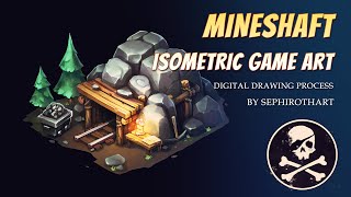 MINESHAFT ● Isometric Game Art ● Digital Drawing ● Photoshop [ Sephiroth Art ]
