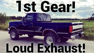 1995 Ford F150 First Gear TAKEOFF! 302 5 Speed Dual Exhaust