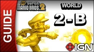 New Super Mario Bros. 2 - Star Coin Guide - World 2-B - Walkthrough