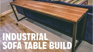 Industrial Sofa Table Build  | Easy Metal Working Project