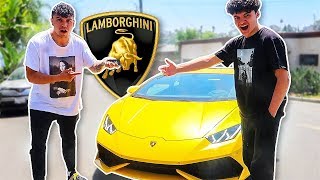 SURPRISING LITTLE BROTHER WITH LAMBORGHINI