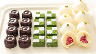 材料４つで♪バレンタインチョコを３種類作ってみた！4 Ingredients Valentine Chocolate 3 Ways!｜HidaMari Cooking