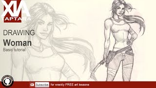 How to draw a woman